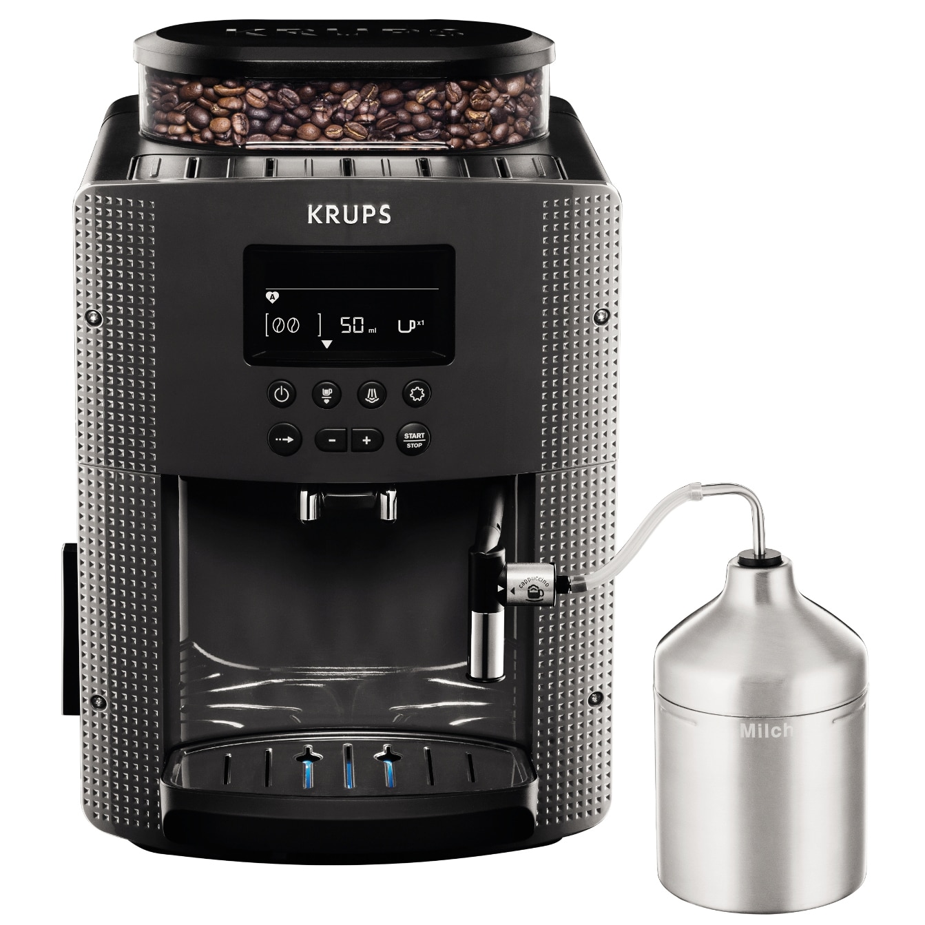 Krups Espresseria Automatic EA816B automatic espresso machine, 1450W, 15 bar, 17 l, gray