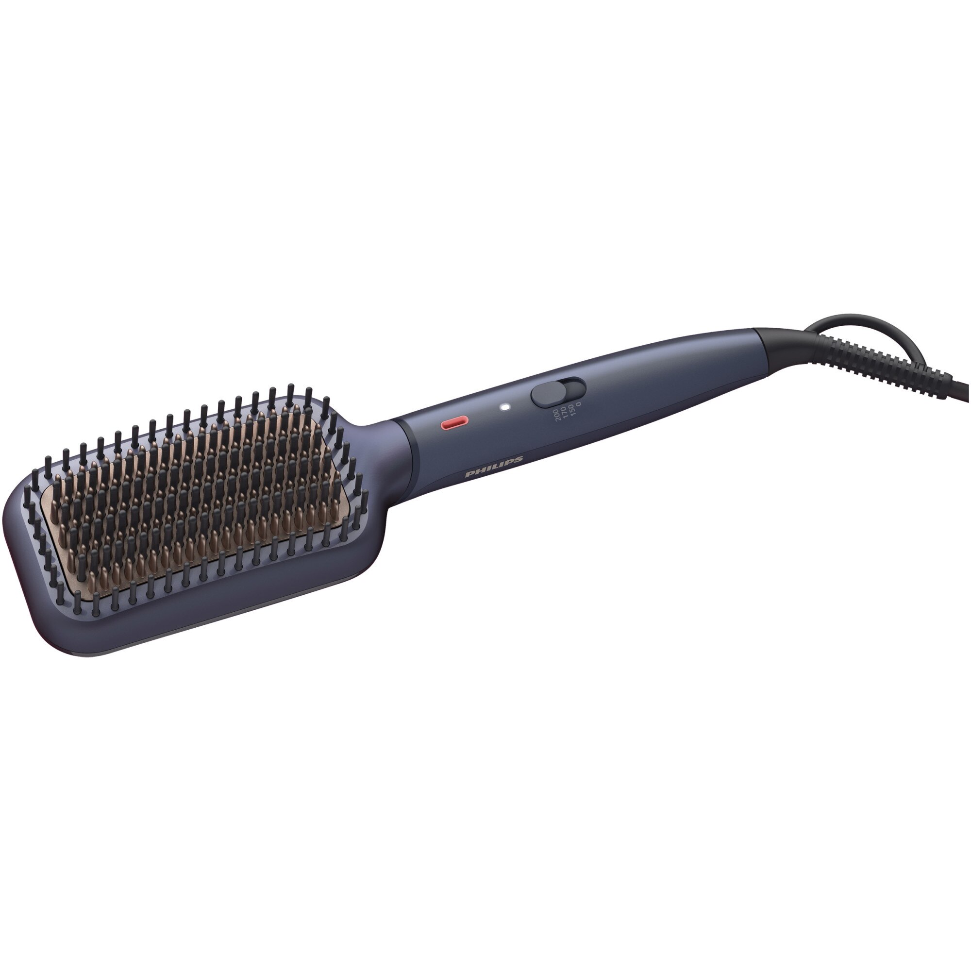 Philips BHH885/00 heated straightening brush, ionic care, ThermoProtect technology, 3 temperature settings, argan oil infusion