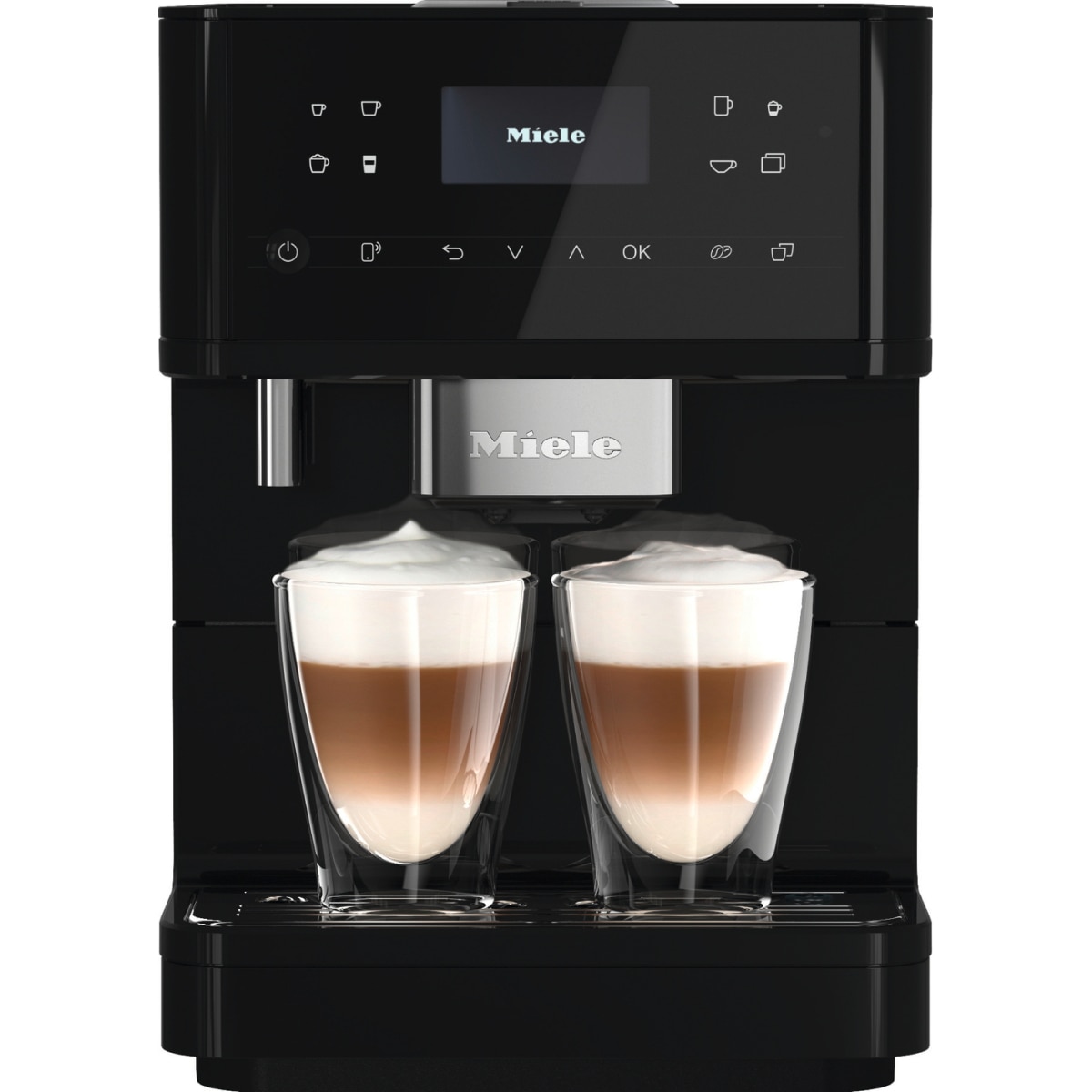 Automatic espresso machine Miele CM 6160 MilkPerfection Black, 15 bar, 1.8 L, WiFiConnct, OneTouch for Two, AromaticSystem, Black