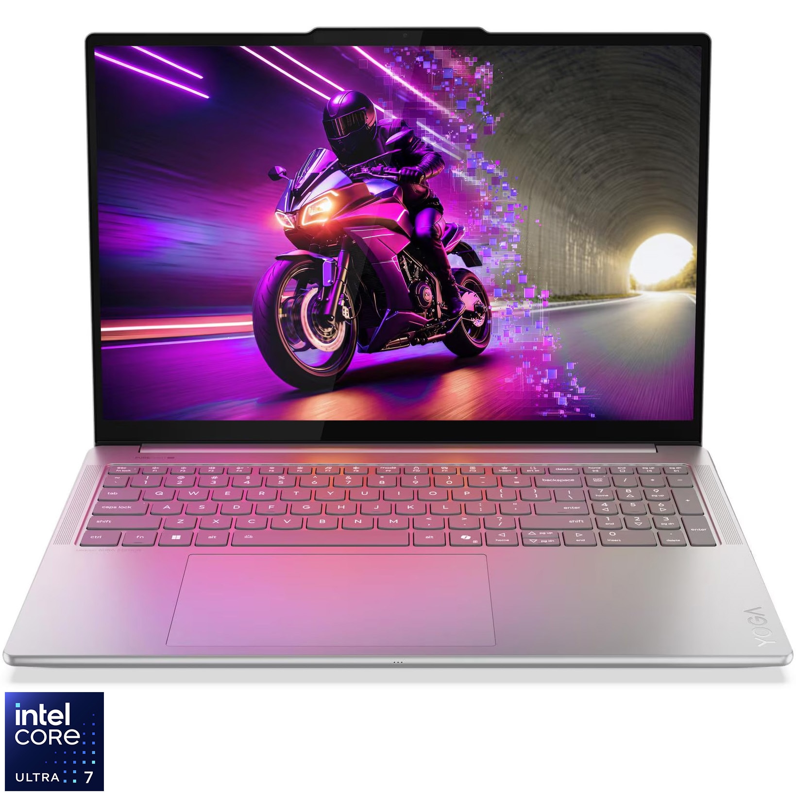 Lenovo Yoga Pro 9 16IAH10 laptop with Intel® Core™ Ultra 7 255H processor up to 5.1GHz, 16" 2.8K WQXGA+, OLED, 120Hz, 32GB LPDDR5x RAM, 1TB SSD, NVIDIA® GeForce RTX™ 5060 8GB GDDR7, Windows® 11 Home, Luna Grey, 3y on-site Premium Care