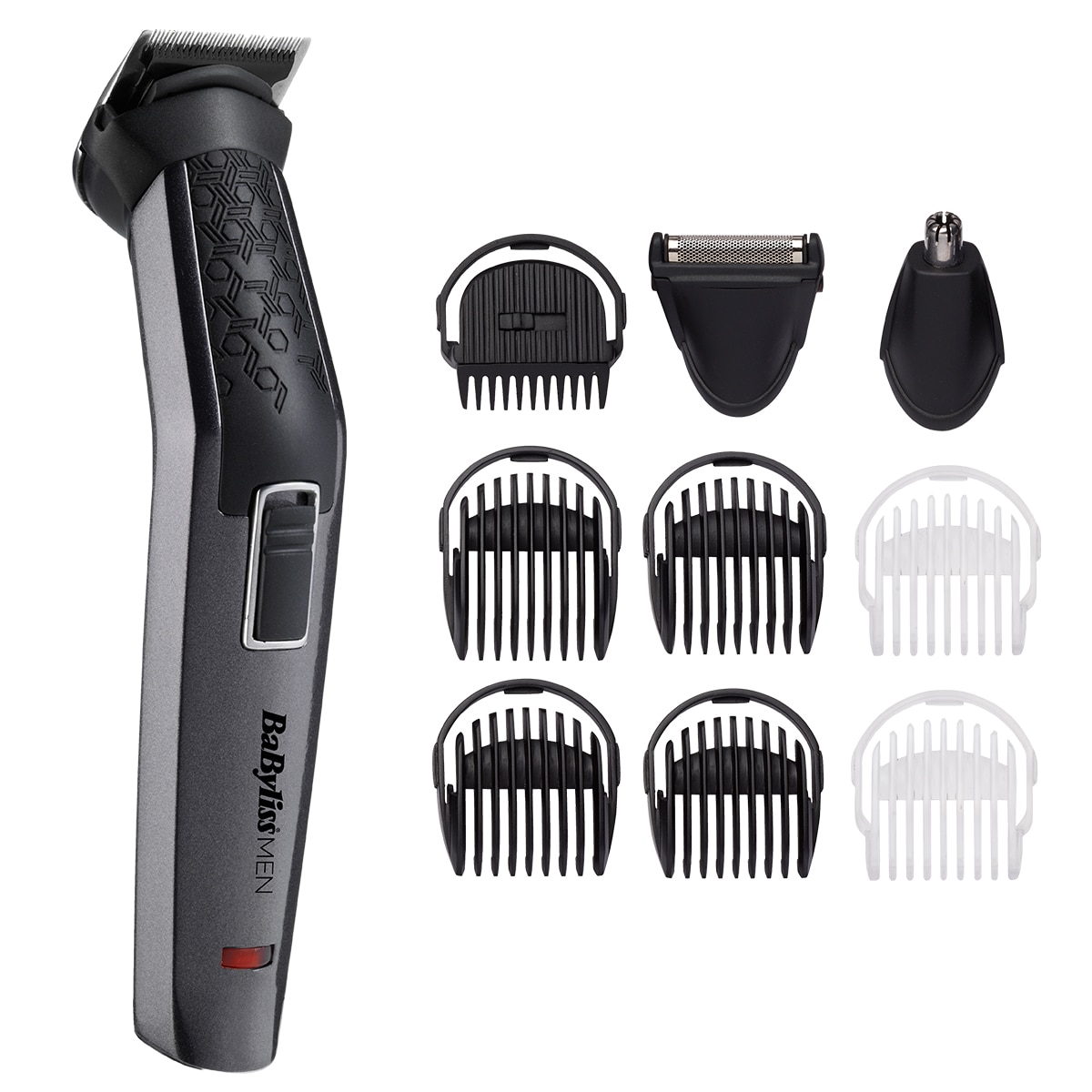 BaByliss MT727E Carbon Titanium 10in1 Multi Trimmer, 10 Accessories, 3 Heads, Black