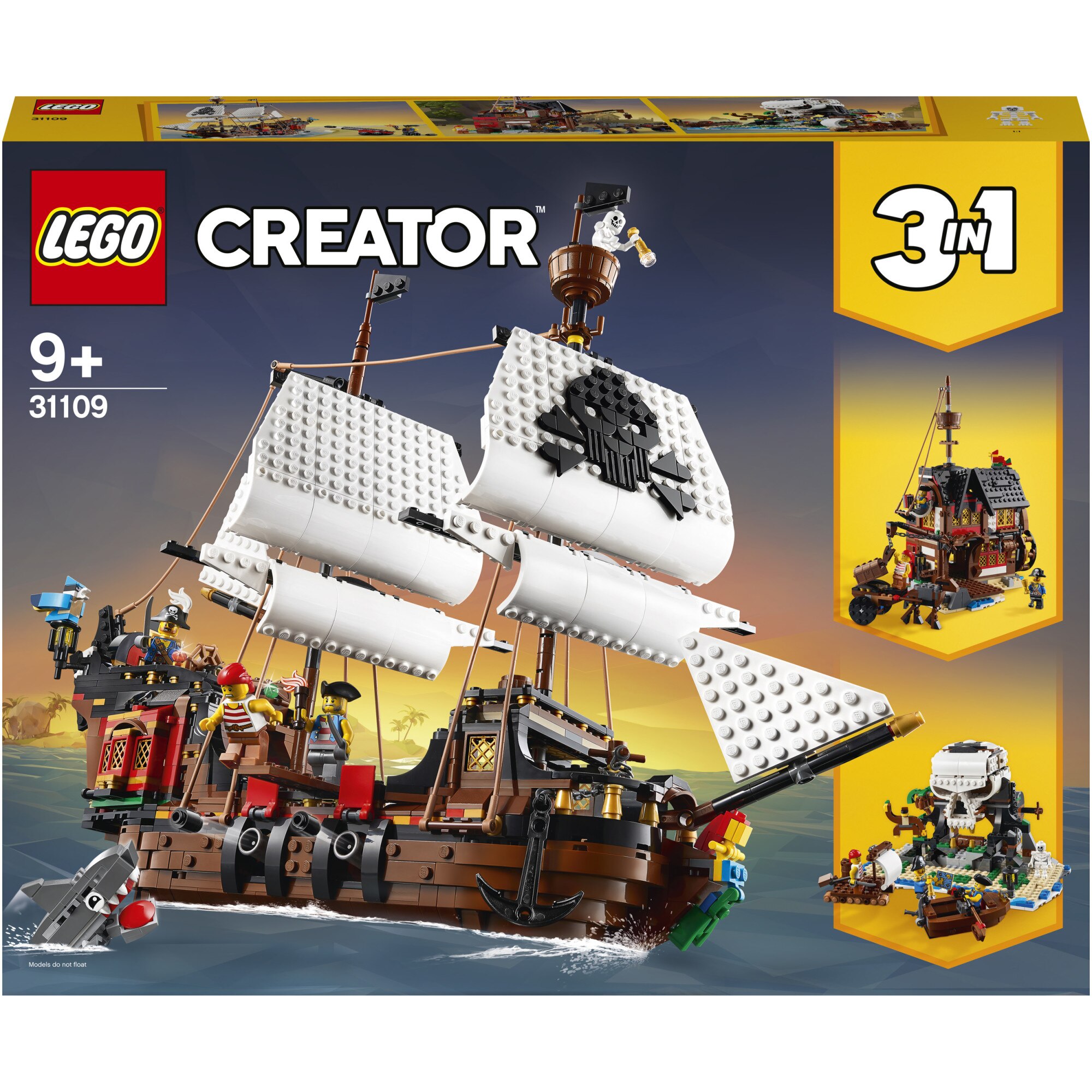 LEGO® Creator 3 in 1 - Pirate Ship 31109, 1264 pieces