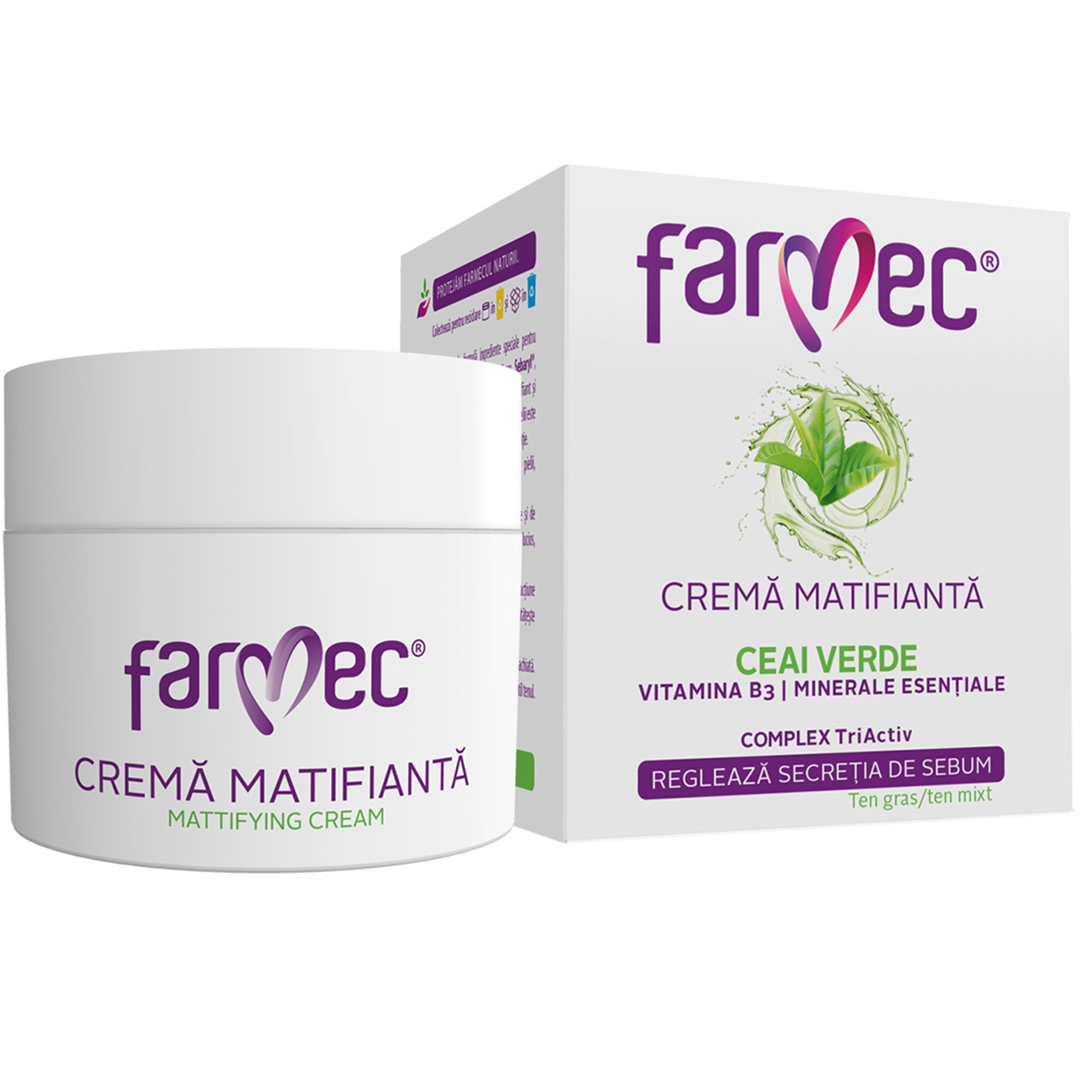 Farmec mattifying skin cream, 50 ml