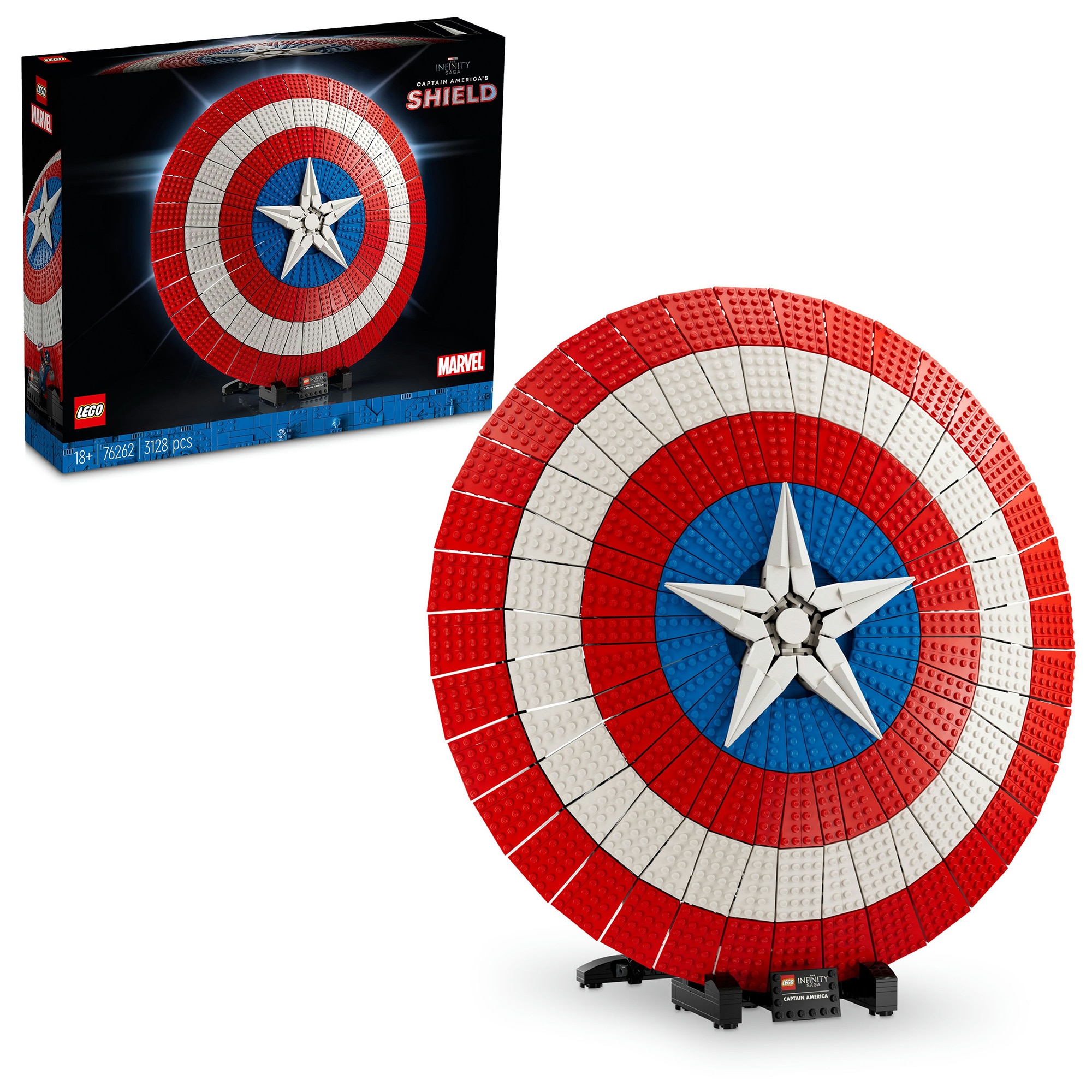 LEGO® Marvel - Scutul lui Captain America 76262, 3128 piese