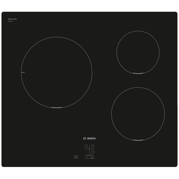 Bosch PUC611AA5E Built-in Hob, Induction, 3 Cooking Zones, PowerBoost, 60 cm, Black