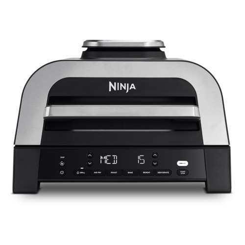 Gratar electric si airfryer Ninja Foodi Smart XL AirGrill DG551EU, 1760 W, functie friteuza aer cald, 40°- 260°C, 6 functii, negru
