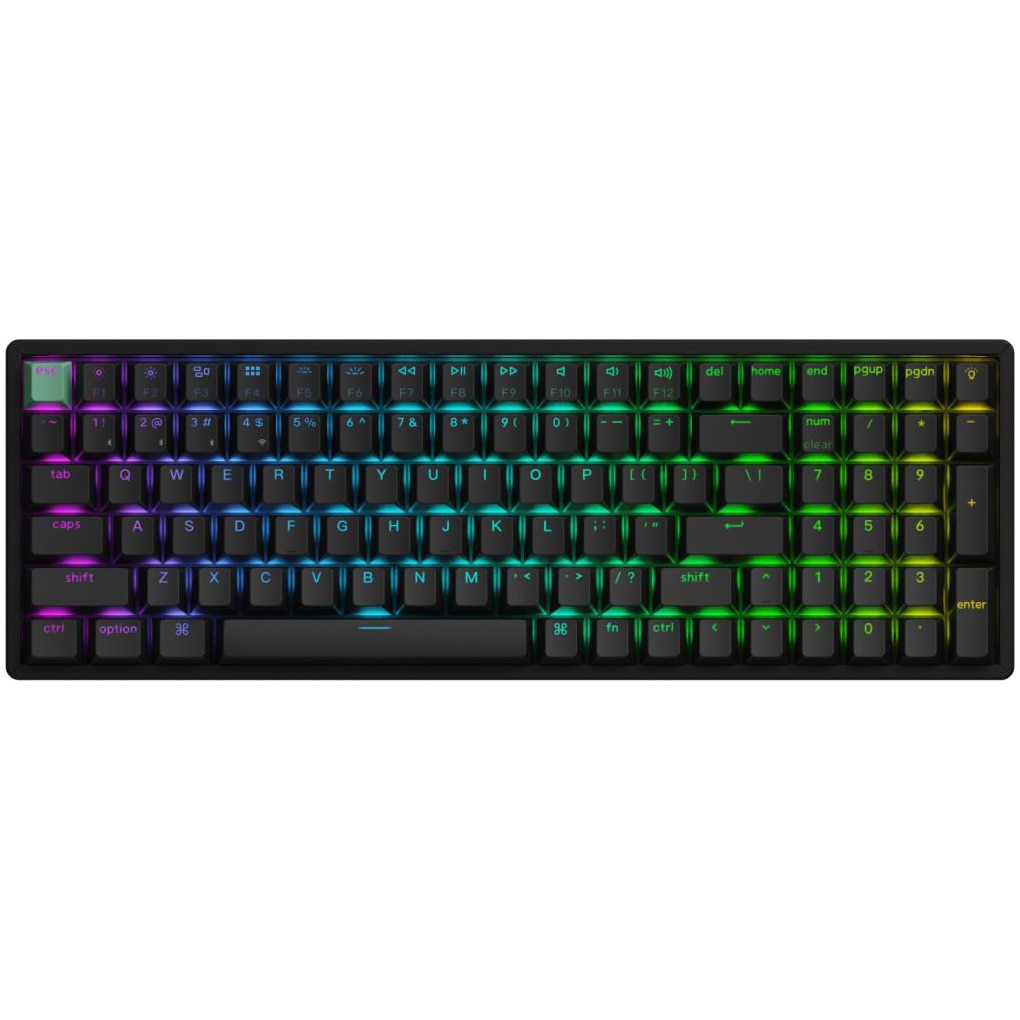 Tastatura mecanica wireless Keychron K4 HE, 2.4GHz/Bluetooth, switch-uri mecanice, RGB LED, taste double shot PBT, aluminiu, USB-A to USB-C, negru