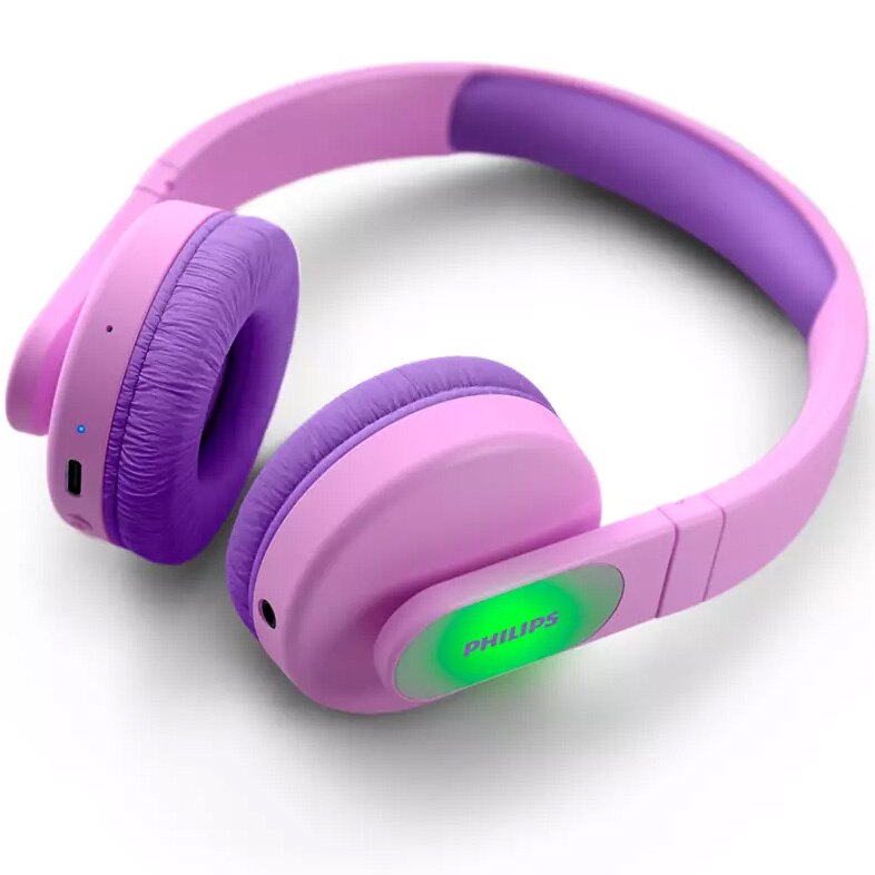 Philips Kids over-the-ear headphones, Lighting, Bluetooth, 28-hour autonomy, pink