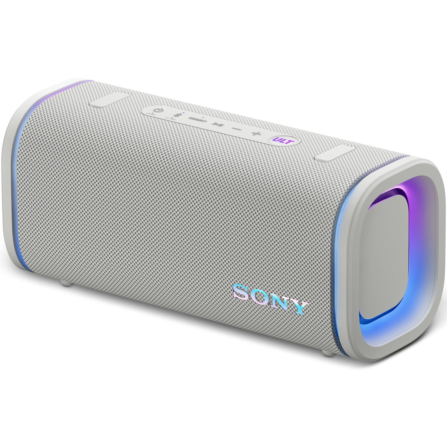 Sony ULT FIELD 5 SRS-ULT50W Portable Speaker, Bluetooth 5.3, 2 ULT Power Sound modes, 360 Lights, 25 hours of battery life, IP67 water resistance, White