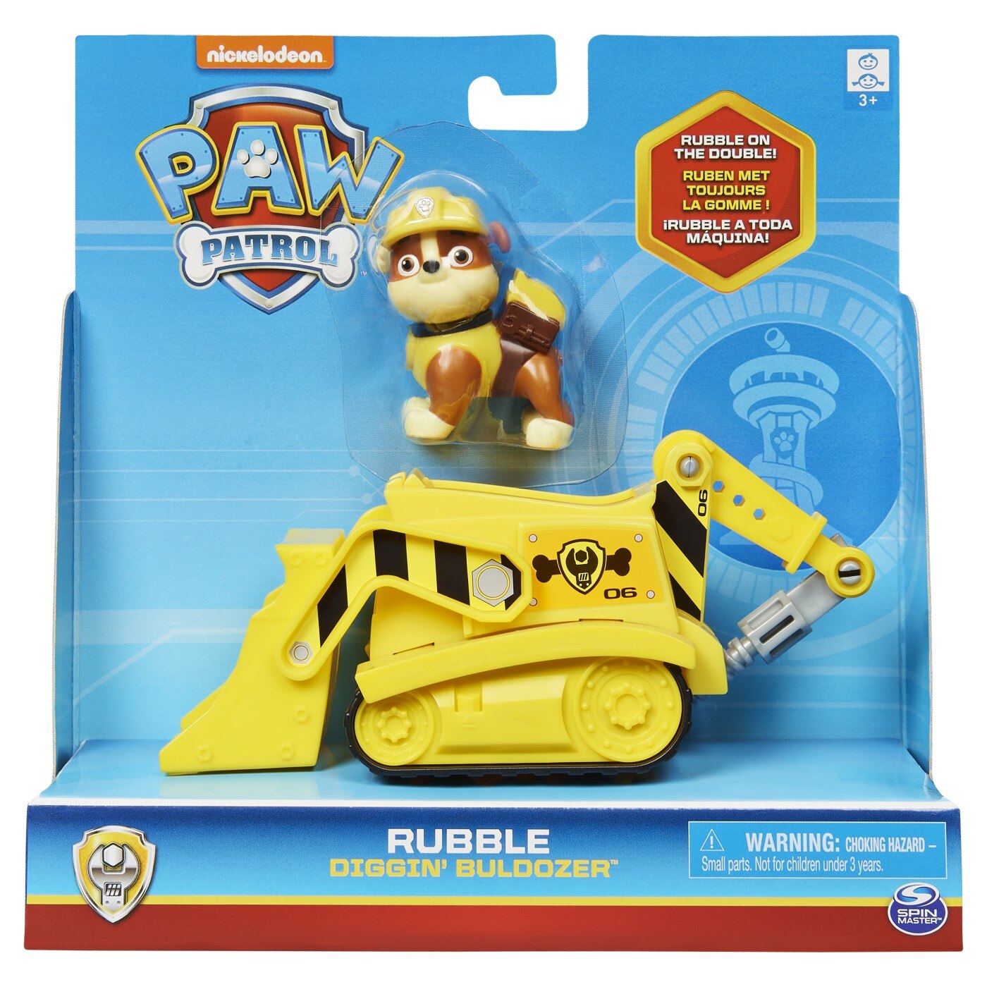 Set figurina cu vehicul Paw Patrol - Rubble, Bulldozer