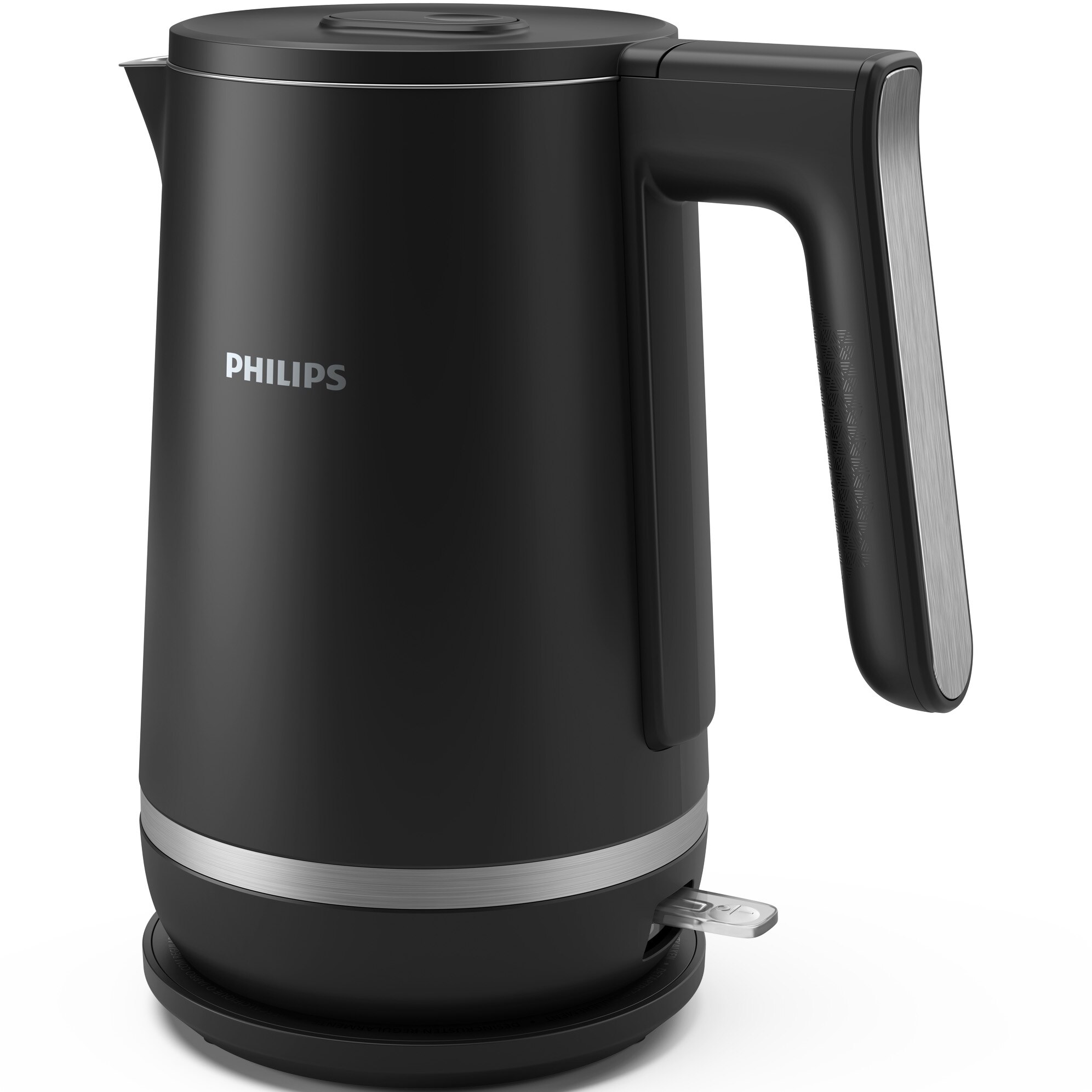 Fierbator Philips HD9395/90 5000, 1.7l, Otel inoxidabil, 360°, Protectie incalzire in gol, Negru