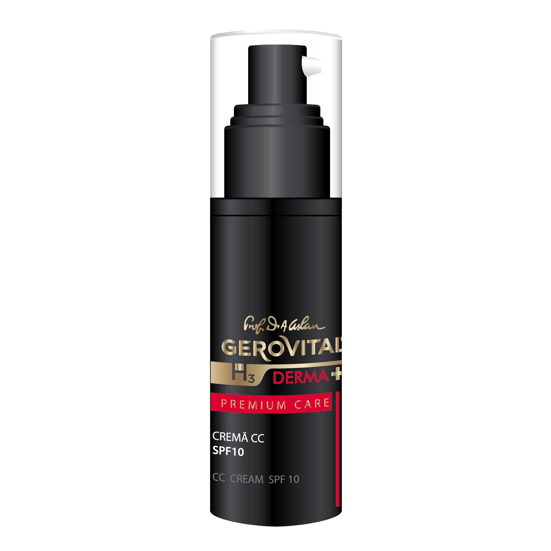 CC cream Gerovital H3 Derma+ Premium Care, with SPF10, 30 ml