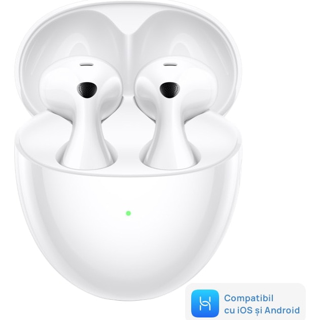 In-Ear Headphones Huawei FreeBuds 6, True wireless, Bluetooth, AI noise canceling, Autonomy 36 hours, IP54, White