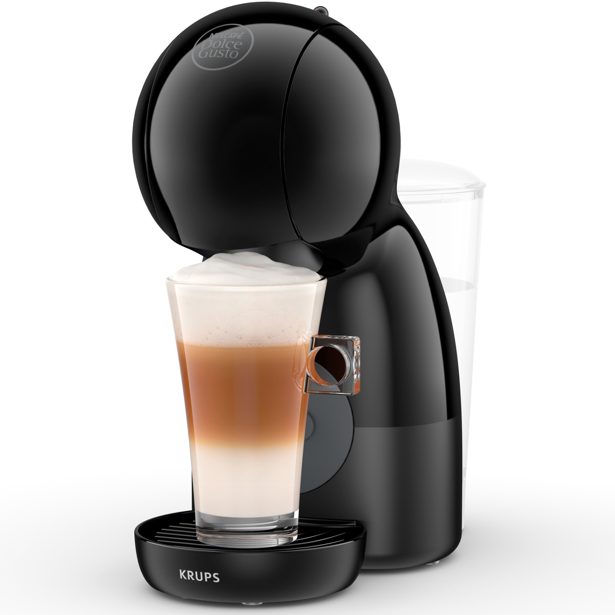 Espresso machine with Krups NESCAF Dolce Gusto Piccolo XS KP1A3B10 capsules, 1600W, 15 bars, 08L water tank, over 30 hot or cold drinks, Hot &amp; Cold function, Eco function, black