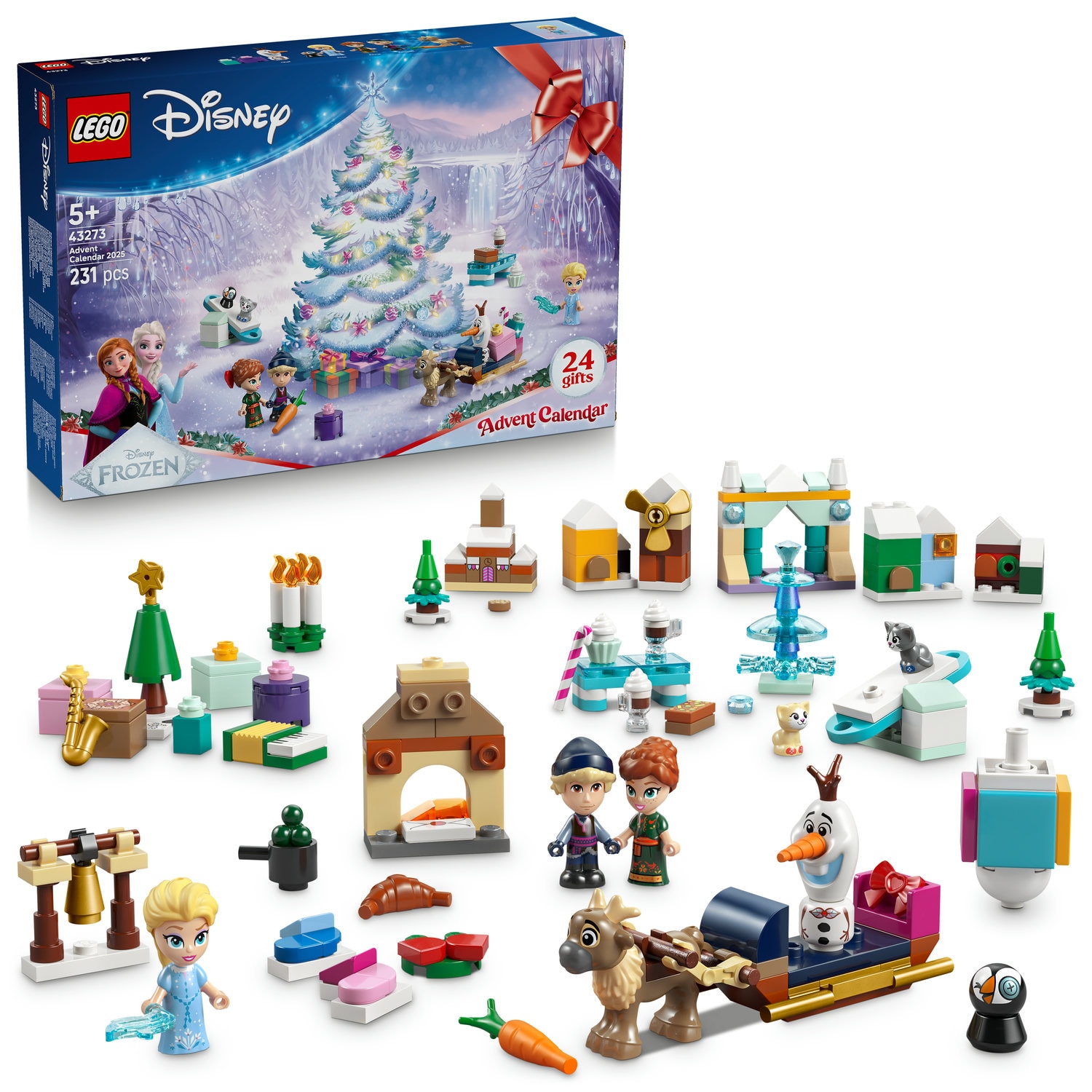 LEGO® Disney Princess - Calendar de advent 43273, 231 piese