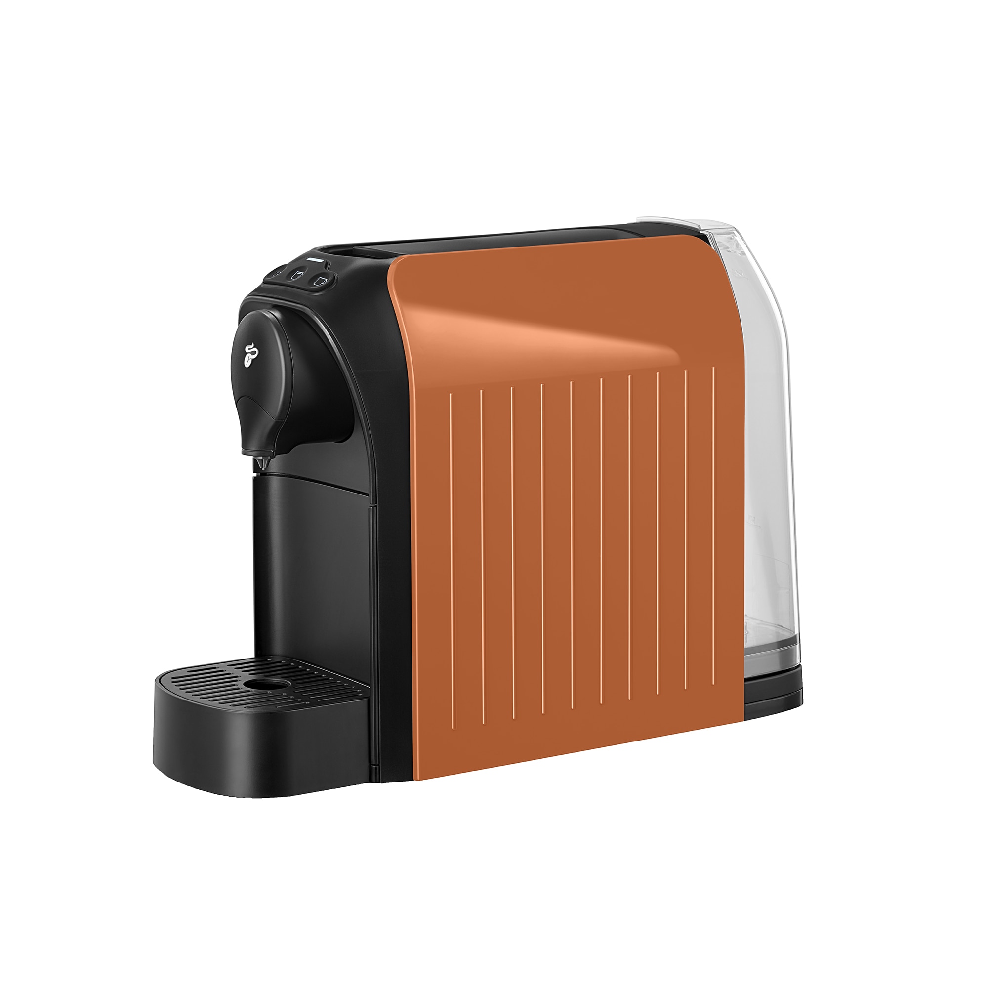 Tchibo Cafissimo Easy Curcuma 603136 espresso machine, 1250 W, 15 bars, 3 pressures, 650 ml, Espresso, Caffe Crema, capsule drawer, orange