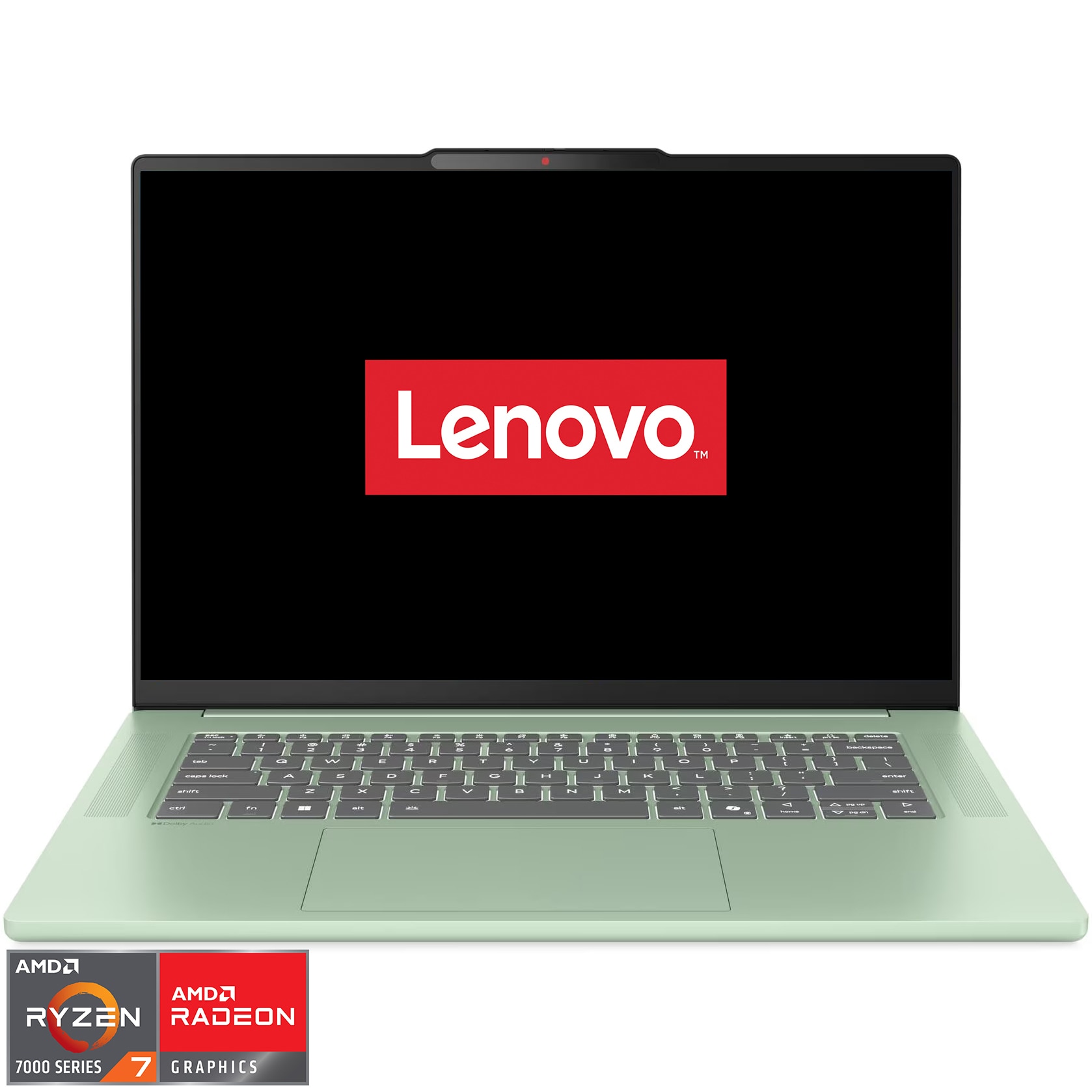 Laptop Lenovo IdeaPad Slim 5 15ARP10 cu procesor AMD Ryzen™ 7 7735HS pana la 4.75GHz, 15.1" WQXGA, OLED, 16GB LPDDR5x, 1TB SSD, AMD Radeon™ 680M Graphics, No OS, Seafoam Green