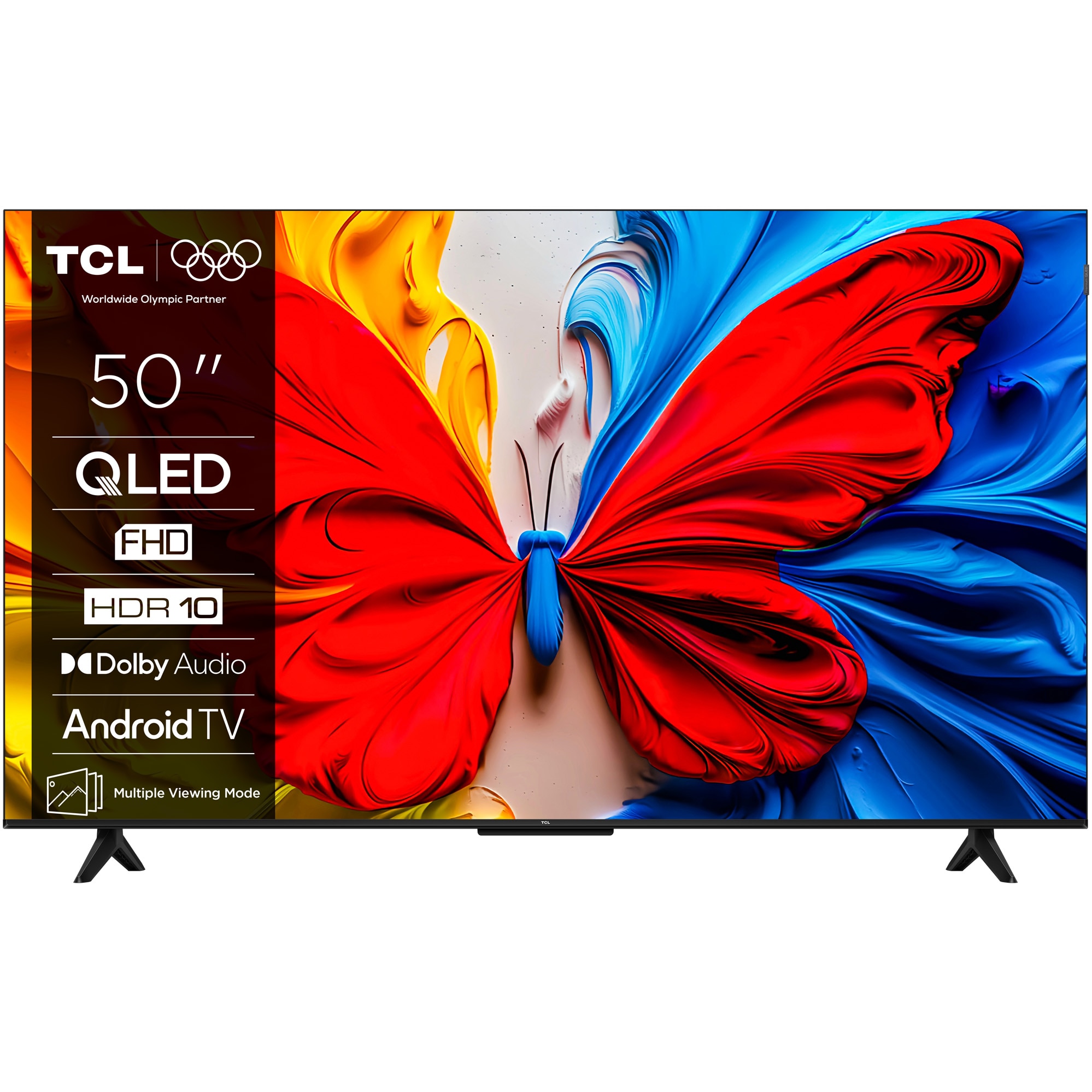 Televizor TCL QLED 50S5K, 126 cm, Smart Android TV, Full HD, Clasa (Model 2025)
