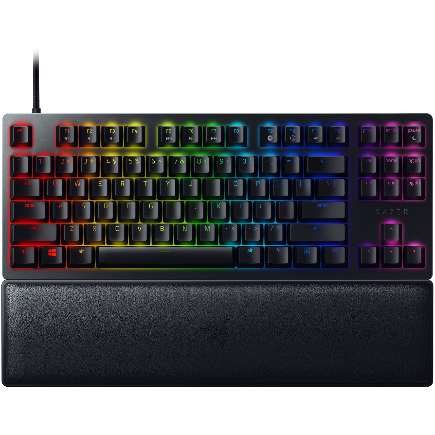 Tastatura gaming cu fir Razer Huntsman V2 Tenkeyless, USB-C, RGB Chroma™, tenkeyless, negru