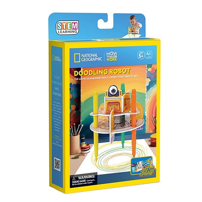 Puzzle 3D Cubic Fun - National Geographic, Robot desenator, 13 piese