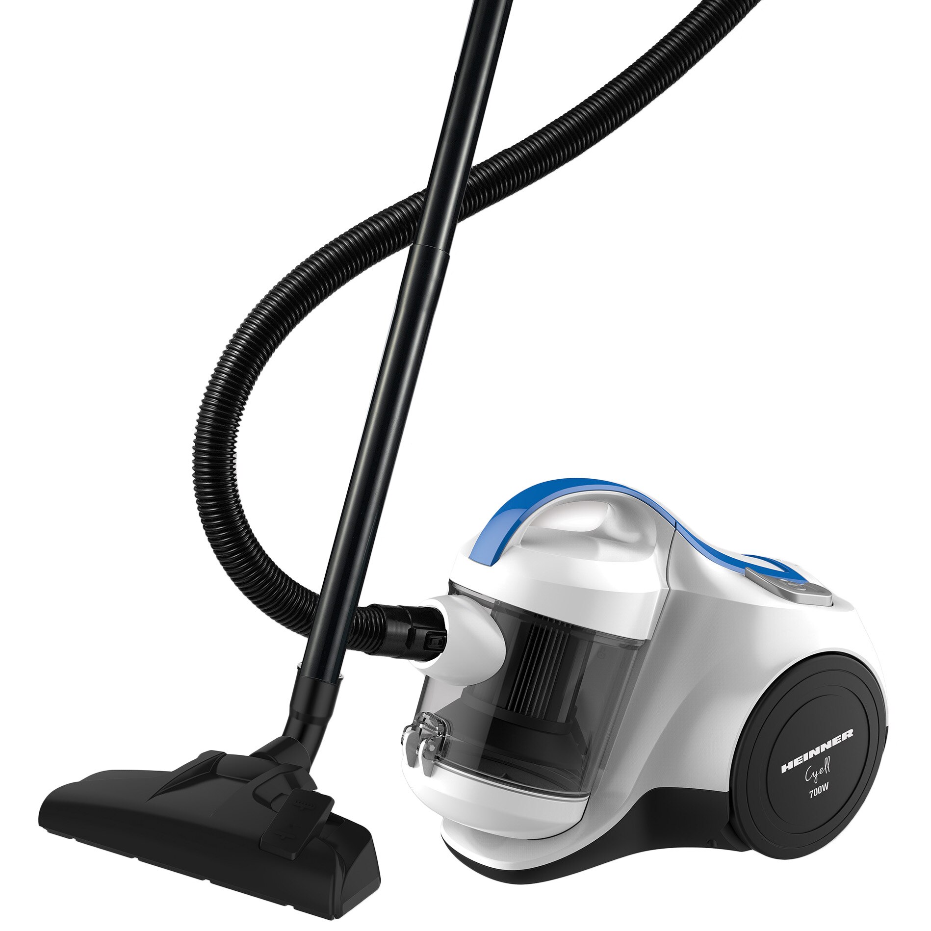 Heinner HVC-MC700WB bagless vacuum cleaner, 700 W, 2 L, Hepa 10, Blue/White