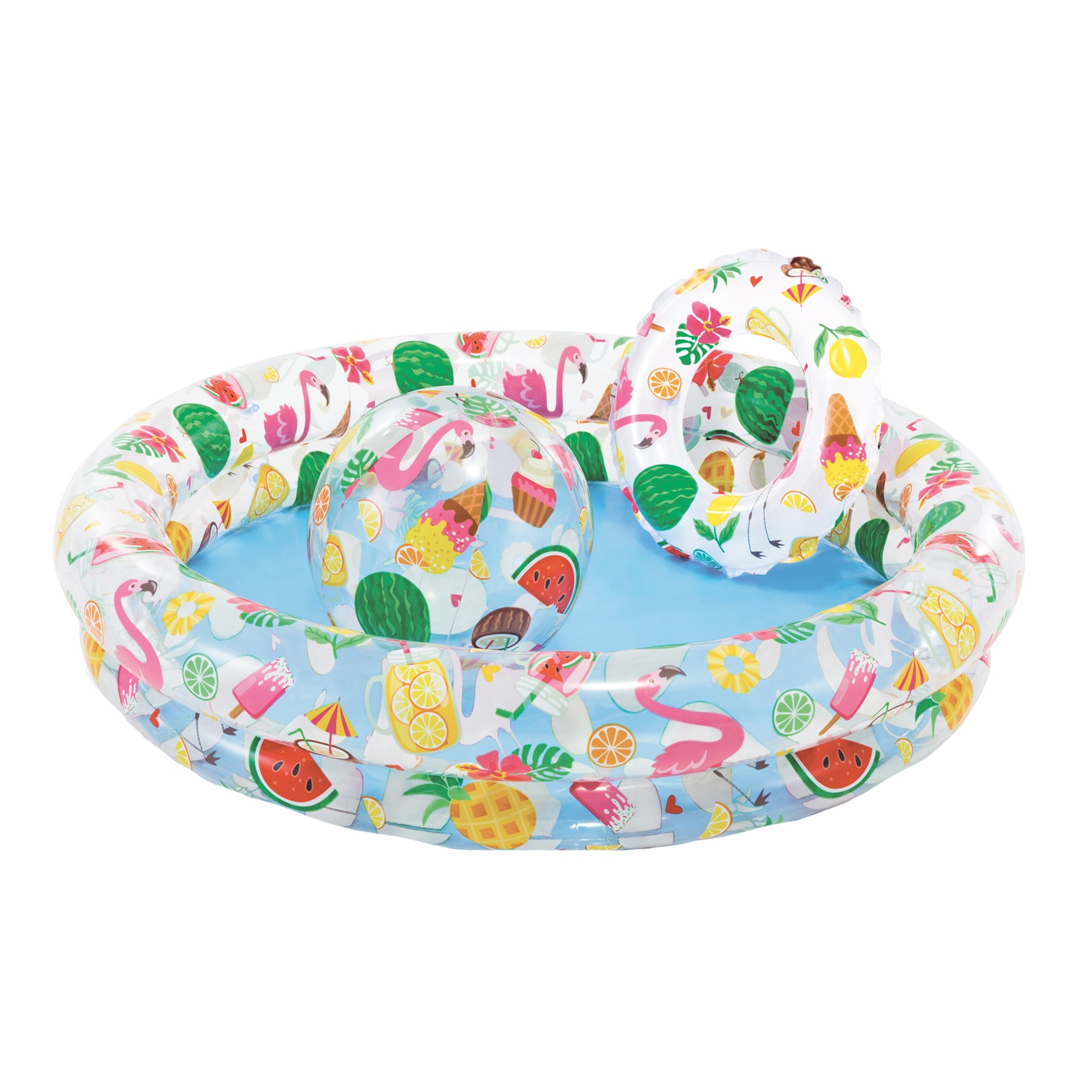 Intex inflatable pool - So Fruity, with ball and ring, 122 x 25 cm
