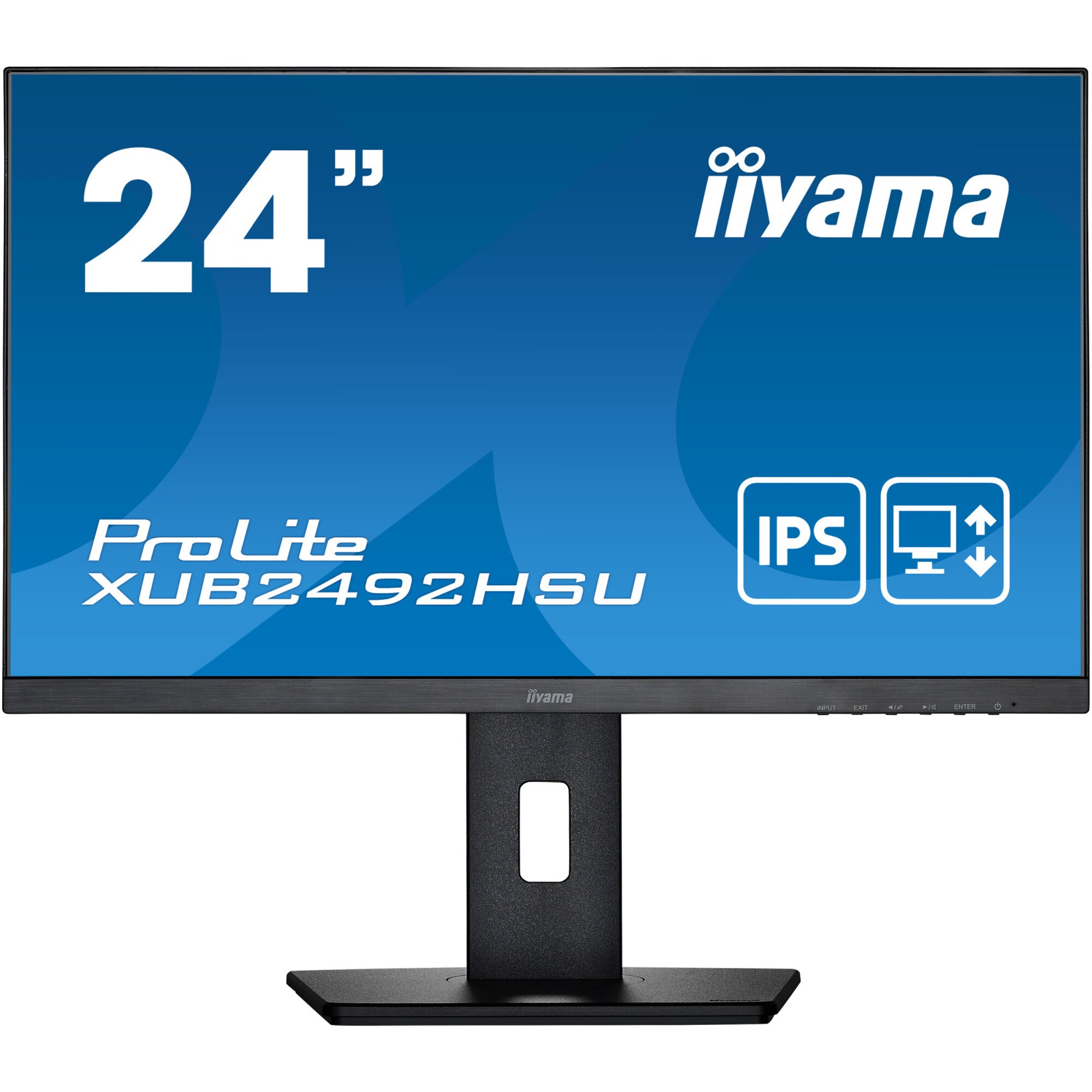 Monitor LED IPS iiyama ProLite 23.8", FullHD, DisplayPort, Pivot, Vesa, Negru