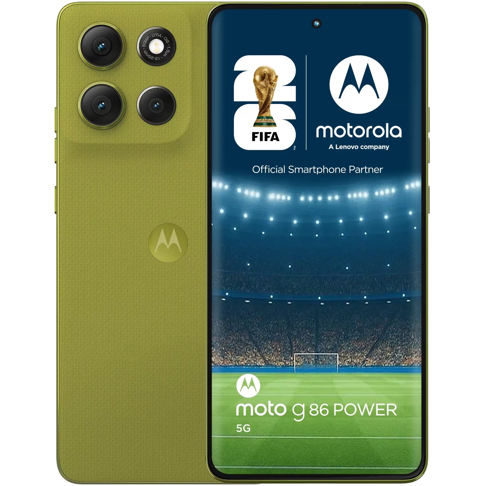 Mobile phone Motorola g86 Power, Dual SIM, 256GB, 12GB RAM, 5G, PANTONE Golden Cypress (green)