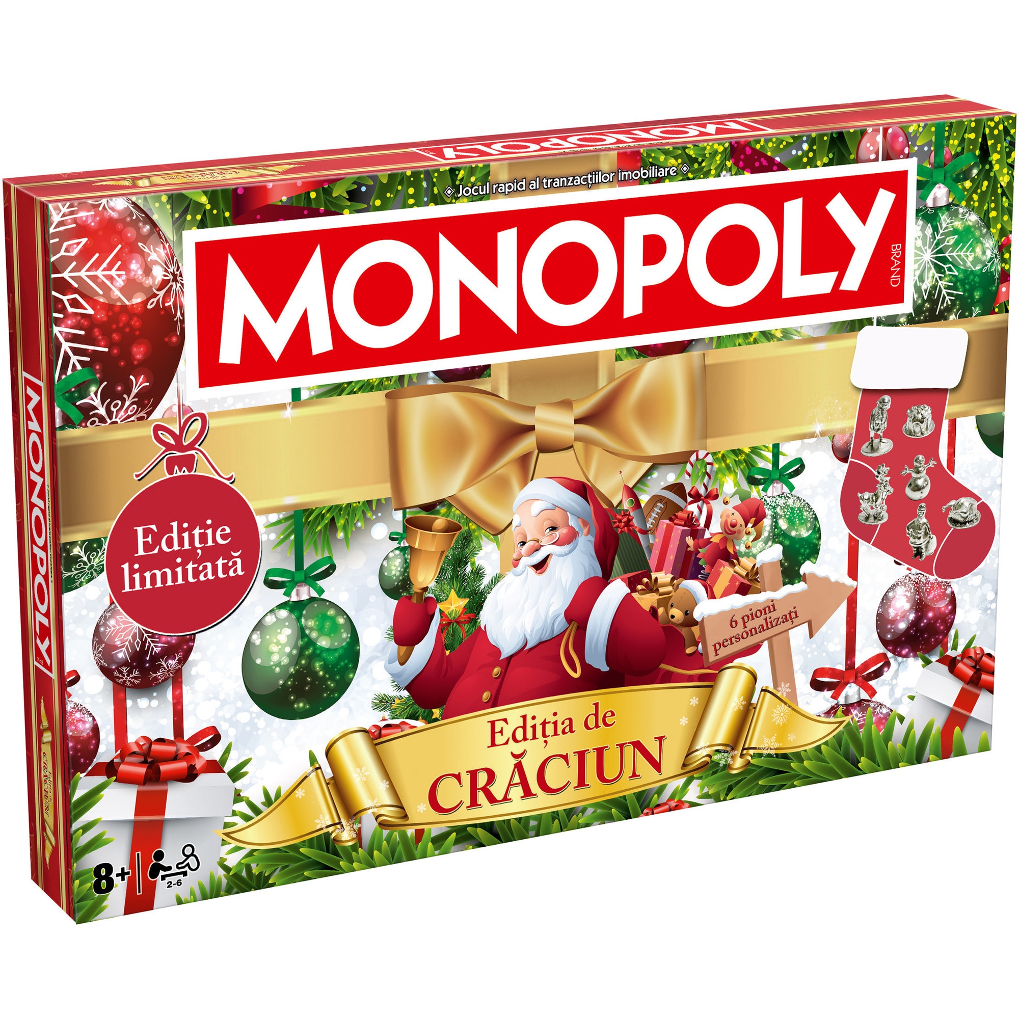 Joc Monopoly, Editia de Craciun, lb. romana, 2-6 jucatori, +8 ani