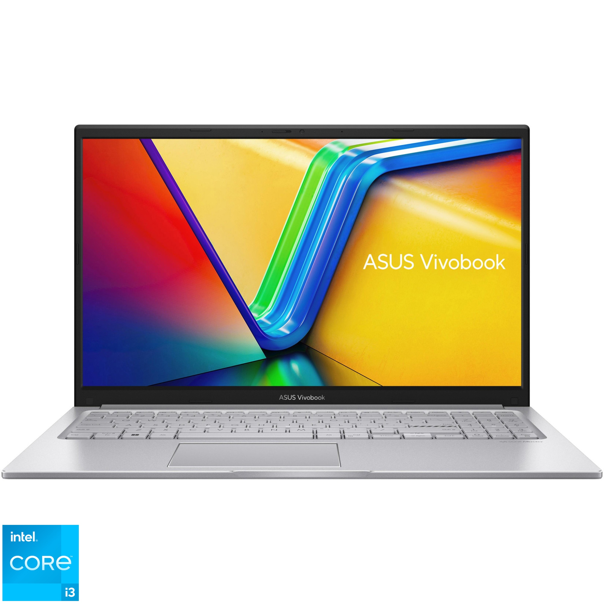 Laptop ASUS Vivobook 15 A1504VA cu procesor Intel® Core™ i3-1315U pana la 4.5GHz, 15.6'', Full HD, IPS, 8GB DDR4 RAM, 512GB SSD, Intel® Graphics, No OS, Cool Silver