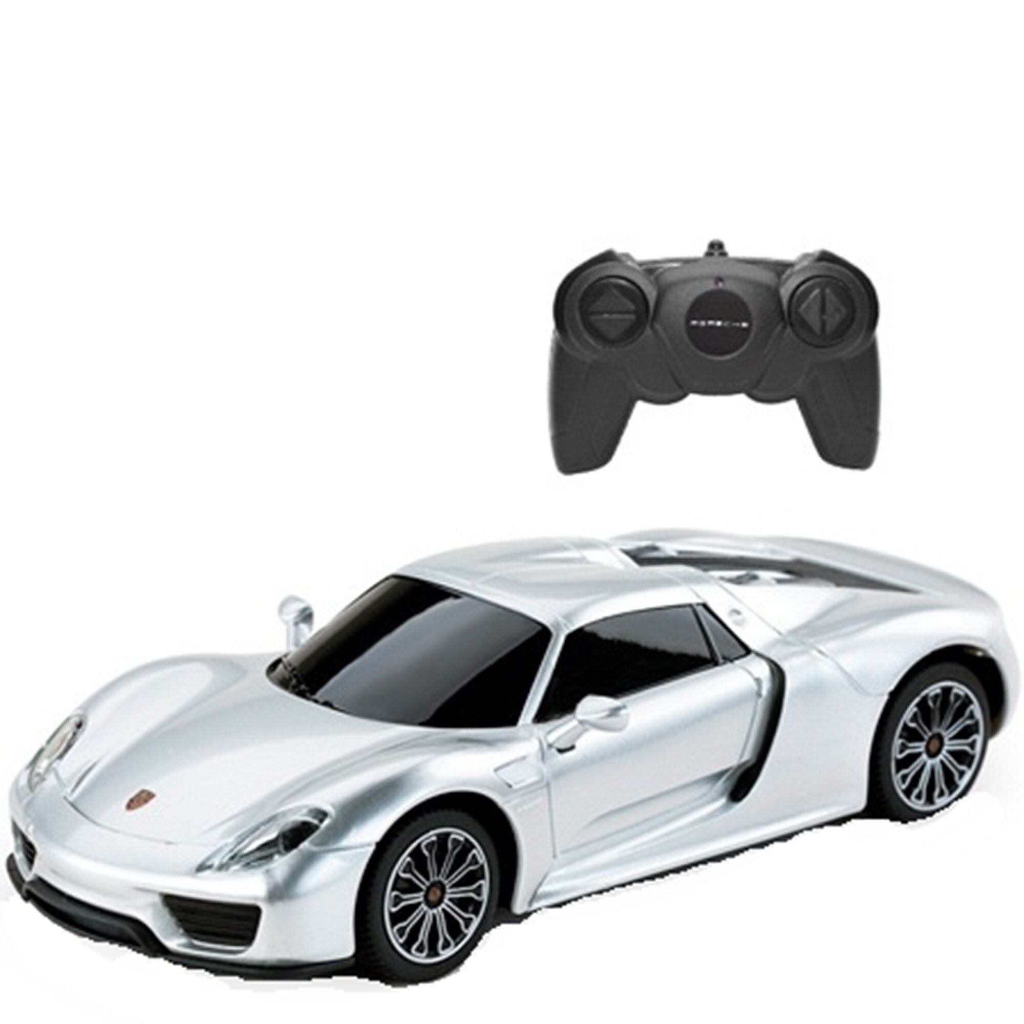 Masinuta Rastar RC - Porsche 918 Spyder, argintiu, 1:24