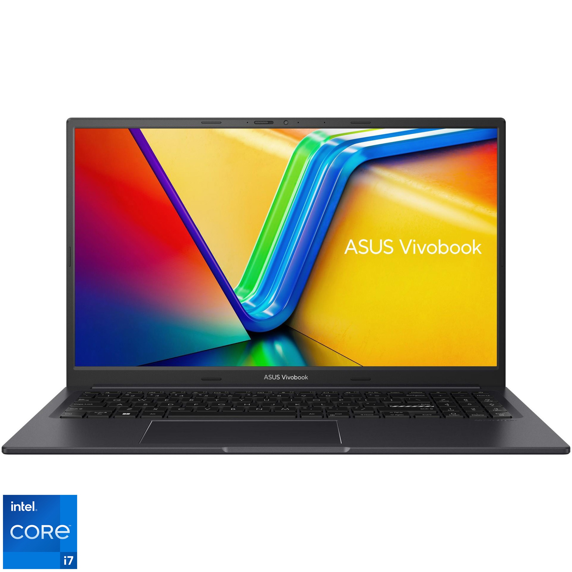 Laptop ASUS Vivobook 15X OLED K3504VA cu procesor Intel Core i71360P pana la 50 GHz, 156'', 28K, OLED, 16GB, 1TB SSD, Intel Iris Xe Graphics, No OS, Indie Black