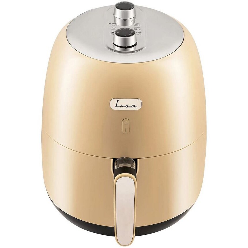 Friteuza cu aer cald FRAM Airfryer FAF-1500CR, gatire fara ulei, 1500W, capacitate cos 3.2L, vas detasabil anti-adeziv, termostat reglabil 80-200˚C, timer 30 min, crem