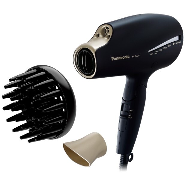 Hair dryer Panasonic EHNA9JK825, 1800W, nanoe technology for hair and scalp protection, 2 temperature levels, 4 drying modes, 3 speeds,