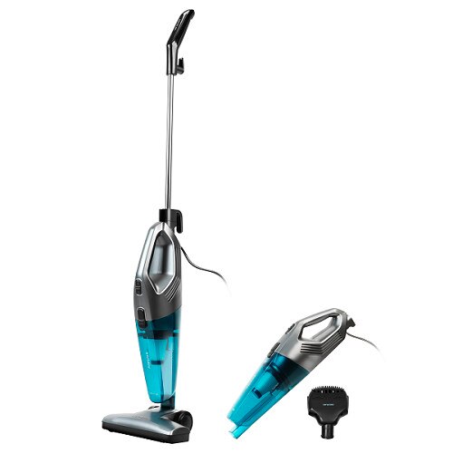 Aspirator vertical 2in1 Cecotec Conga PopStar 1500, 600W, cu fir, rezervor 800 ml, Albastru/Gri