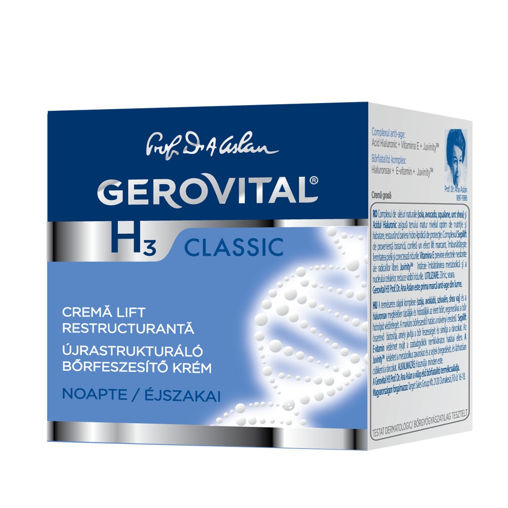 Gerovital H3 Classic lift restructuring night cream, 50 ml