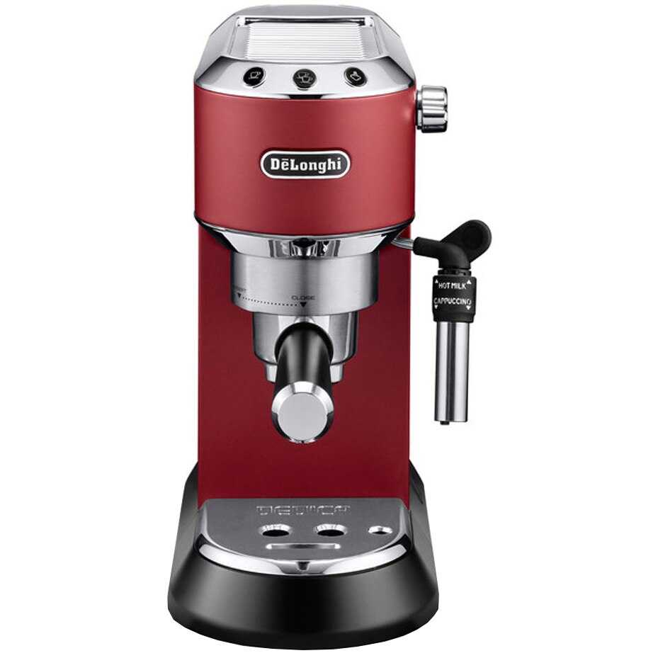 Manual espresso machine De'Longhi Dedica Style EC 685, 1300 W, 15 bar, 1.1 l, Slim, Red