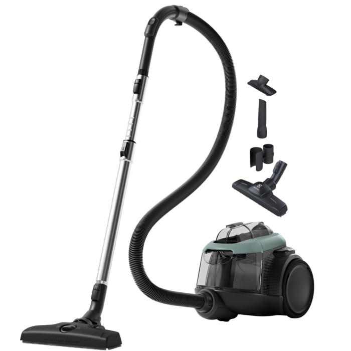 Bagless vacuum cleaner Electrolux EL61C2OG, 700 W, 1.6L, 6-stage filtration, washable Hygiene 12 filter, ParkettoPro brush, ocean green