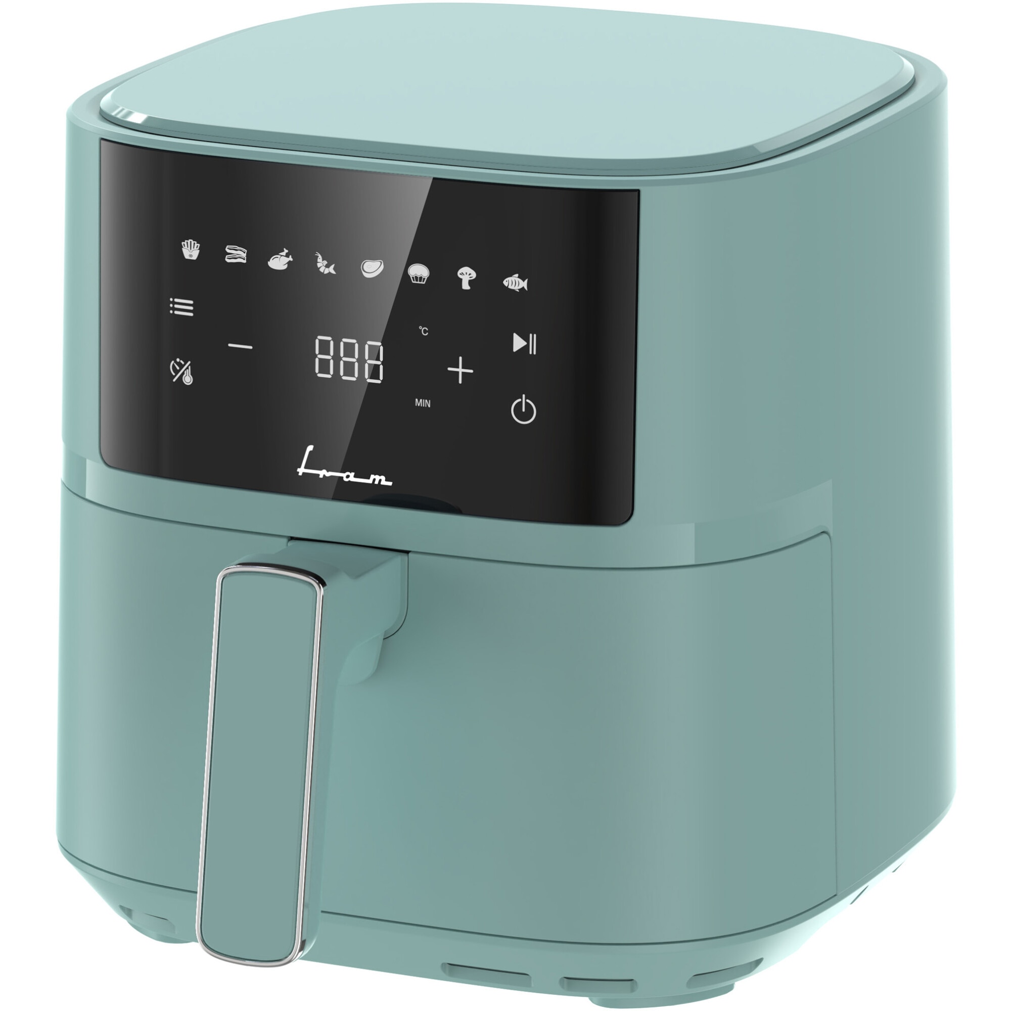 Fram FAF-B6GR17SQ hot air fryer, 1700W-2200W, 5.7L, 8 programs, control panel, Green