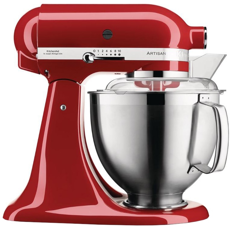 Mixer planetar Artisan Elegance KitchenAid 5KSM185PSEER 300 W, bol 4.8 L, Rosu