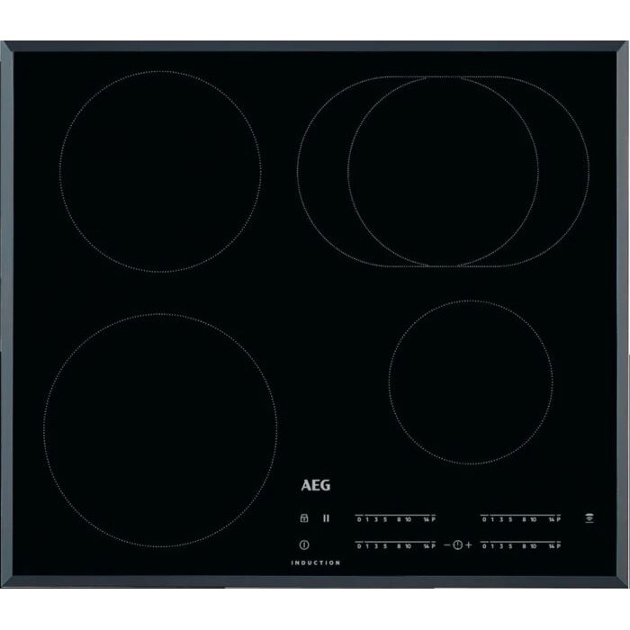 Plita incorporabila AEG IKB64413FB, Inductie, 4 zone de gatit, Touch control, PowerBoost, Cronometru, 60 cm, Negru