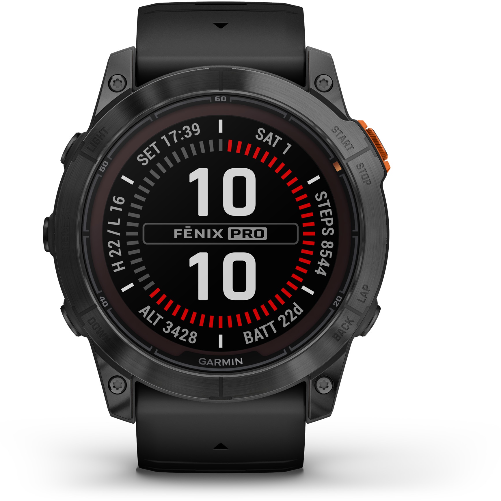 Smartwatch Garmin Fenix 7X Pro Solar, Glass, Black strap, Slate Grey