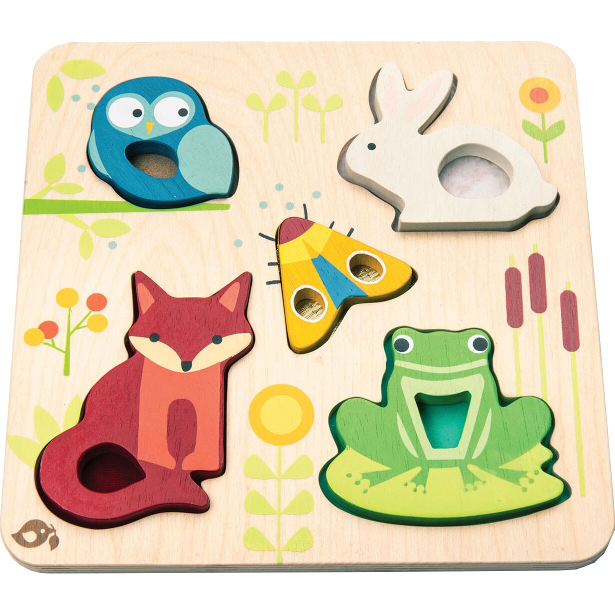 Puzzle din lemn Tender Leaf Toys - Animalute din padure
