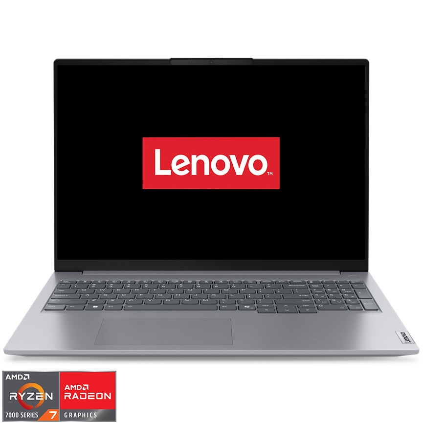 Lenovo ThinkBook 16 G7 ARP laptop with AMD Ryzen™ 7 7735HS processor up to 4.7GHz, 16" WUXGA, IPS, 32GB DDR5, 1TB SSD, AMD Radeon™ 680M Graphics, No OS, Arctic Grey, 3Y Courier/Carry-in upgrade