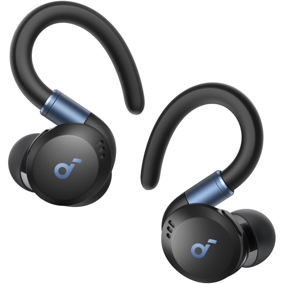 True wireless headphones Anker Soundcore Sport X20, Noise Canceling Technology, Bluetooth 5.3, IP68, Deep Bass, Black