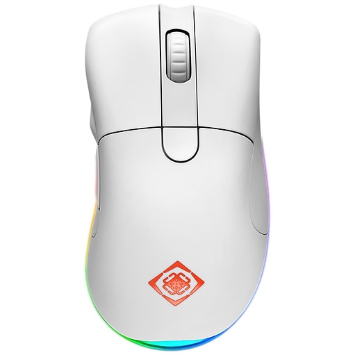 Mouse gaming wireless DELTACO GAMING DM430, senzor Pixart 3335, RGB, 16000 DPI, alb