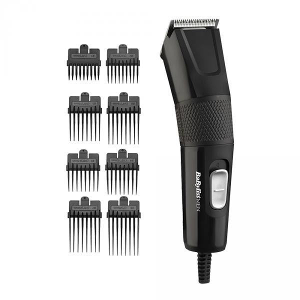 Aparat de tuns și aranjat părul și barba BaByliss E756E, Power Hair Clipper, 8 accesorii