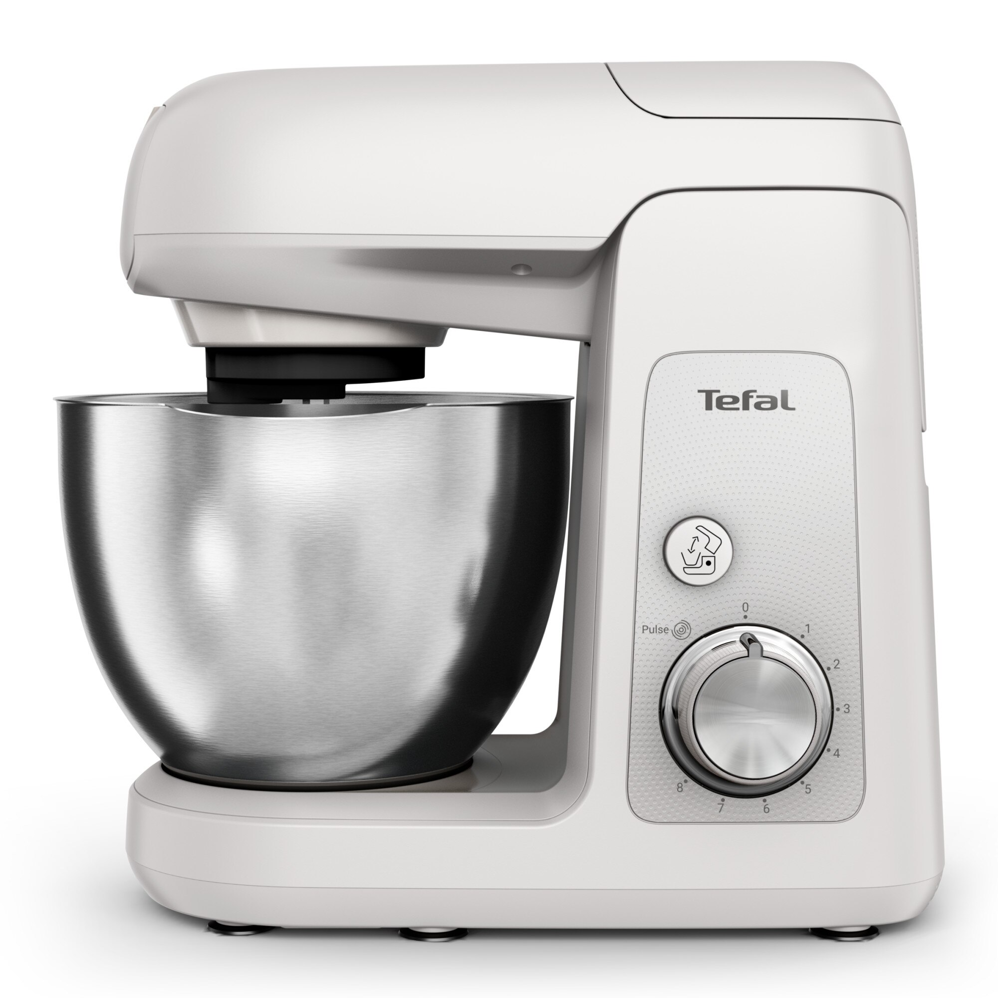 Tefal Bake Partner QB525B38 food processor, 1100W, bowl capacity 4.6L, 8 speed settings, Pulse function, blender capacity 1.5L, grinder, meat grinder, whisk, incorporation accessory, heavy dough hook, stainless steel, gray