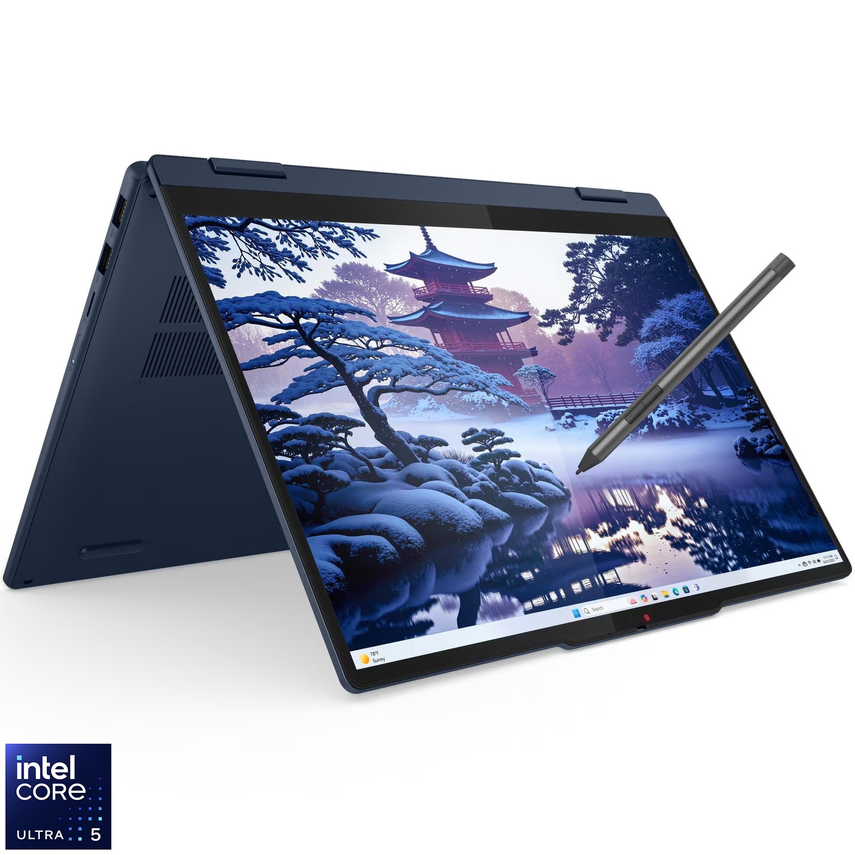 Lenovo IdeaPad 5 2-in-1 14IAL10 laptop with Intel® Core™ Ultra 5 225H processor up to 4.9GHz, 14'', WUXGA, OLED, Touch, 16GB LPDDR5x RAM, 1TB SSD, Intel® Arc™ 130T, No OS, Cosmic Blue