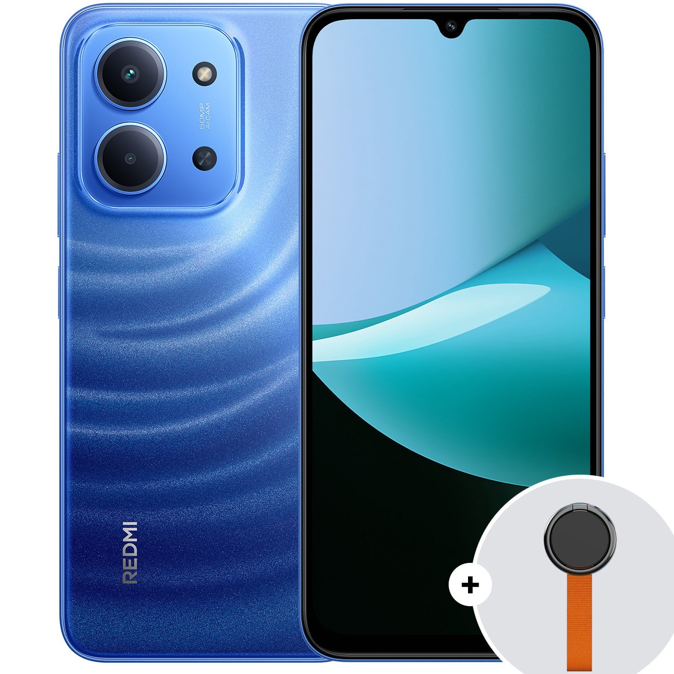 Xiaomi Redmi 15C Mobile Phone, 4GB RAM, 256GB ROM, 4G, Moonlight Blue + Woven Strap Ring Stand